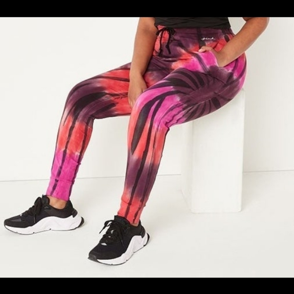 Victoria's Secret PINK supernova campus joggers tie dye
